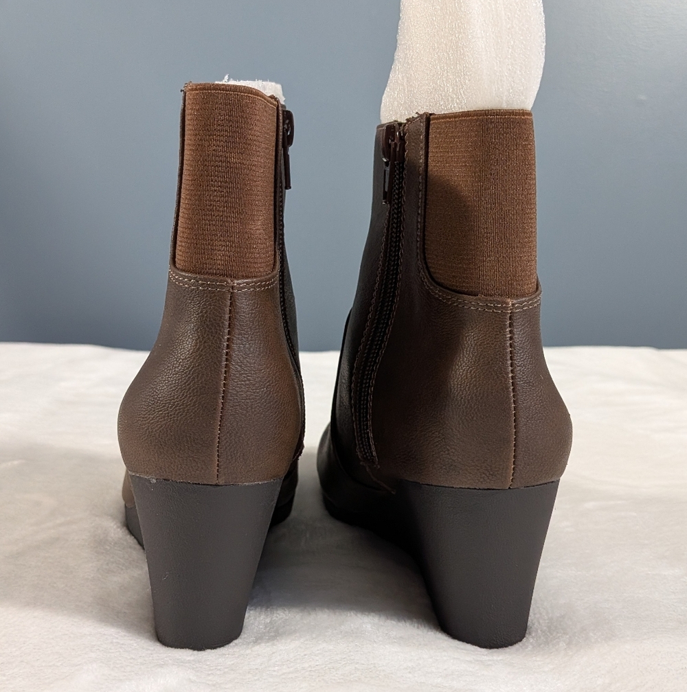 Lifestride Soft System Comfort Support Wedge Heel Ankle Boots Size 6M EU 36 - Picture 3 of 10